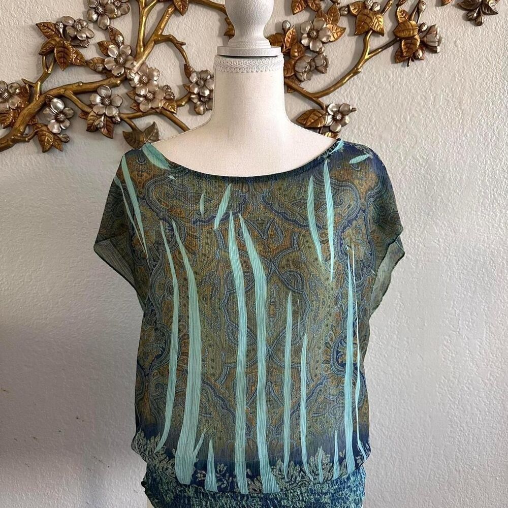 Xxi Women's Blue and Green Blouse